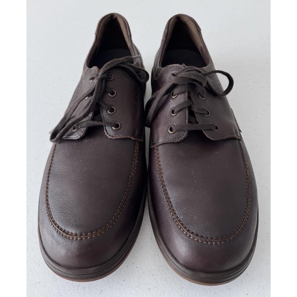 Mephisto Douk Hydroprotect Moc Toe Derby Brown Leather Men's Shoe Size 12 M US‎